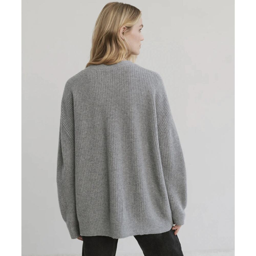 Jenni Kayne Cashmere Cocoon Cardigan Heather Grey Women’s Plus Size 1X Oversized - Picture 10 of 16